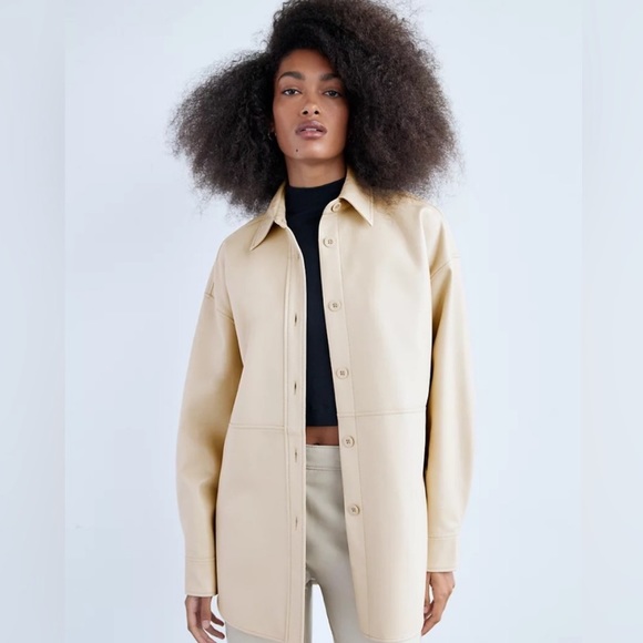 Aritzia Jackets & Blazers - Babaton Pelli Faux Leather Shirt Jacket